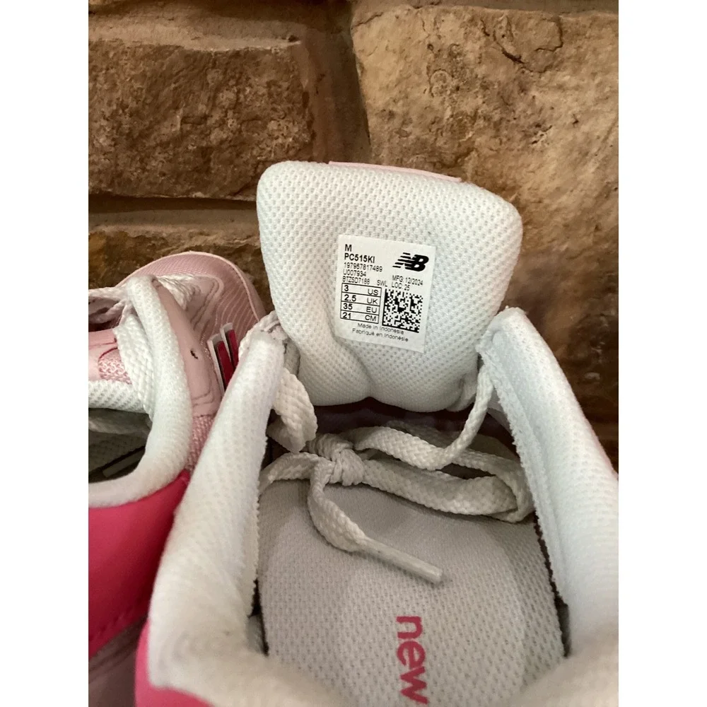 New Balance 515 Kids Sneakers Pink Rose Low Top Shoes PC515KI Size 3